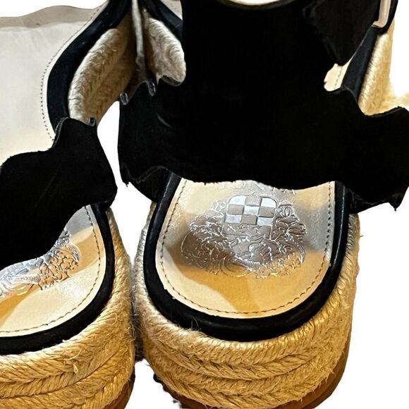 Vince Camuto Women's Espadrille Wedge Sandal Sueded Black Summer 8.5 (39) 8 1/2M - Picture 4 of 14